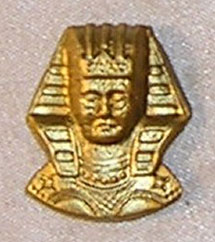 Dollhouse Miniature Egyptian Head, Gold Color